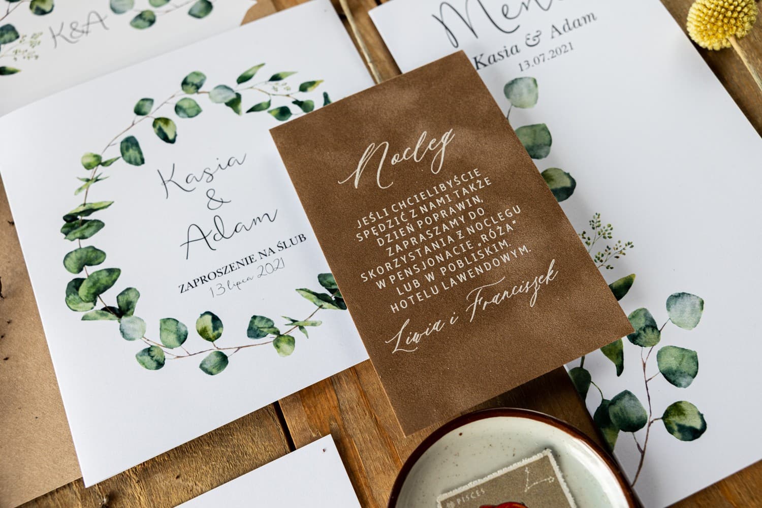 Velvet Wedding Invitation Insert Cards with White Print | Elegant Wedding Enclosure Cards | Kalia No. 2