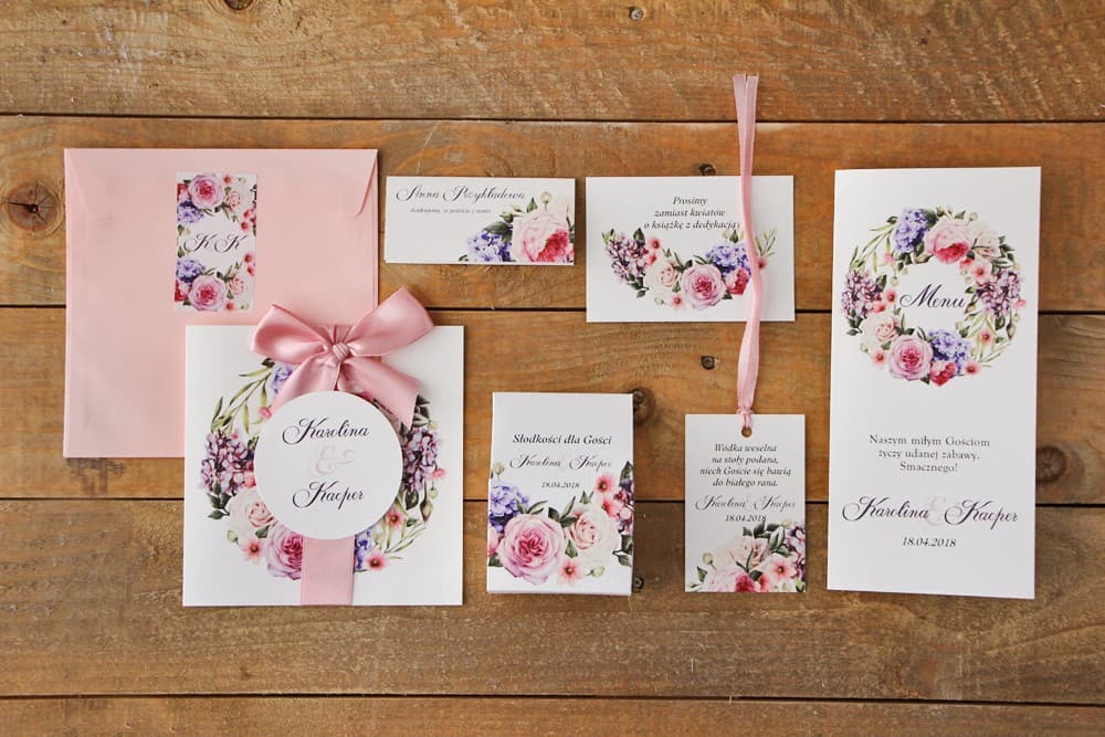 Wedding Stationery Sample Set, Watercolor Theme | Wedding Invitation Samples | Watercolor No. 17