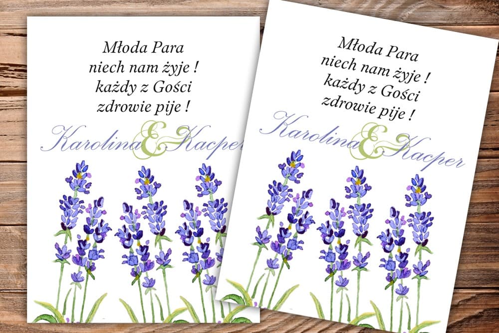 Lavender Wedding Vodka Labels | Watercolor Alcohol Stickers | Watercolor No. 14