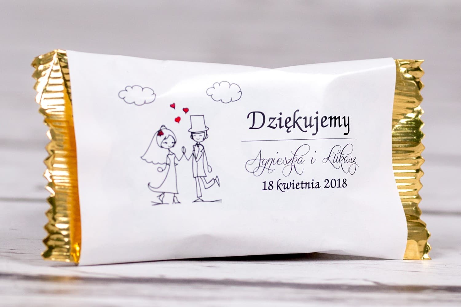 Funny Personalized Wedding Chocolate Favours, Advocaat Flavour | Wedding Guest Favours | Bueno No. 2