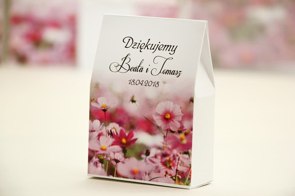 Purple Floral Favor Boxes with Sweets | Wedding Favours for Guests | Elegant No. 5