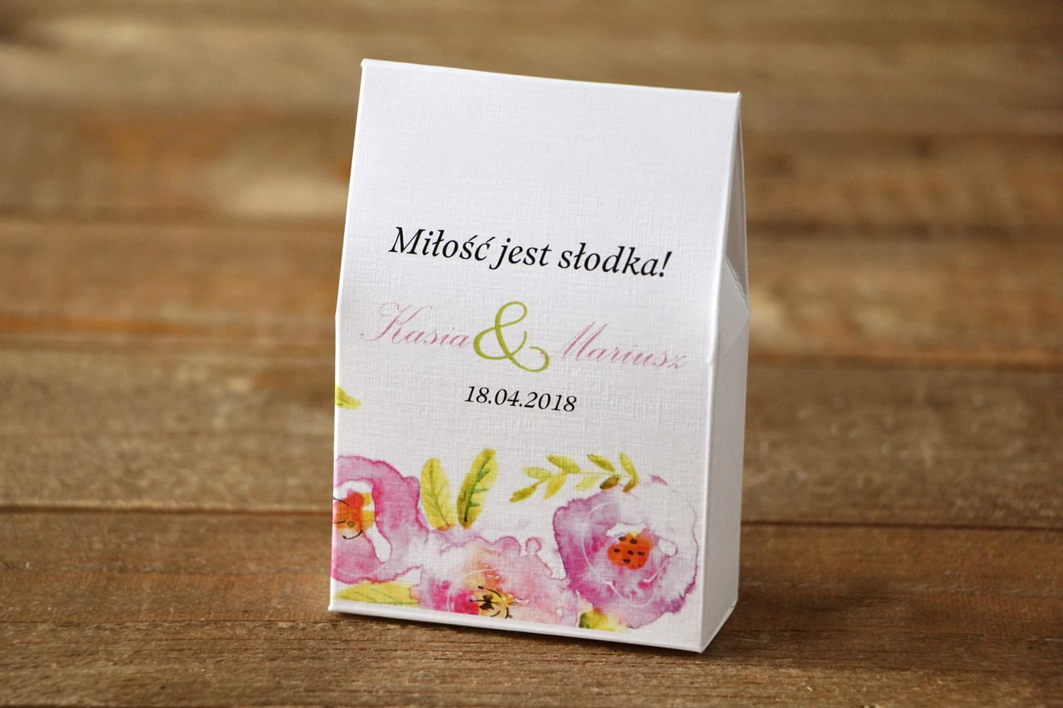 Wedding Favour Boxes with Sweets | Personalized Floral Gift Boxes | Painted Flowers No. 20