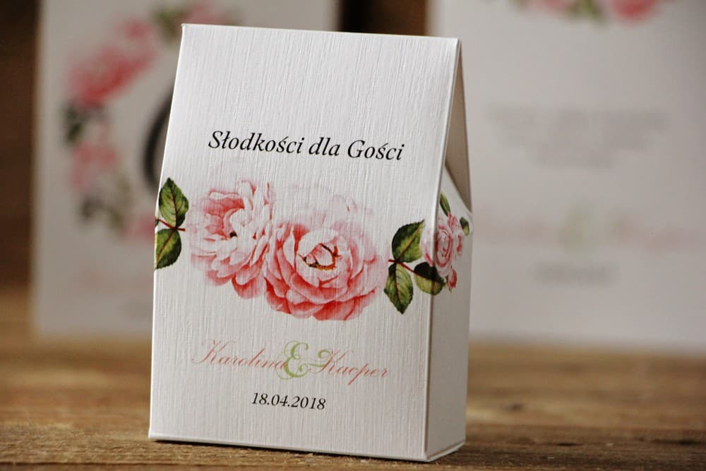 Caramel Wedding Favour Boxes, Watercolor Roses | Wedding Guest Gifts | Watercolors No. 19
