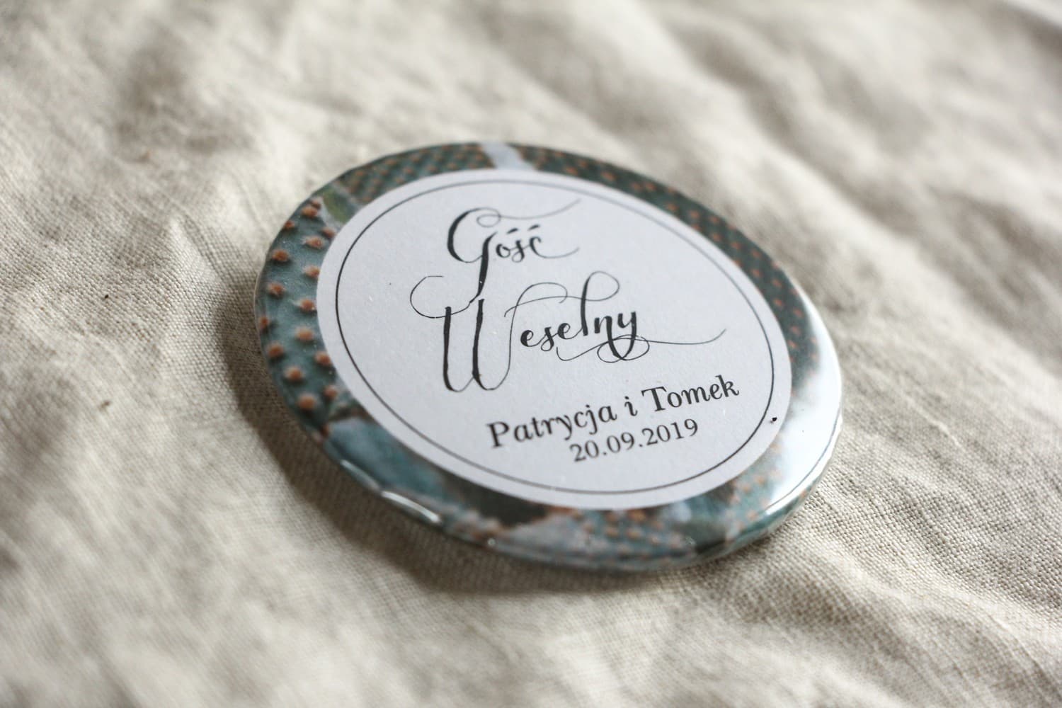 Cactus Wedding Favour Button Badges | Personalized Botanical Badges | Botanik No. 4