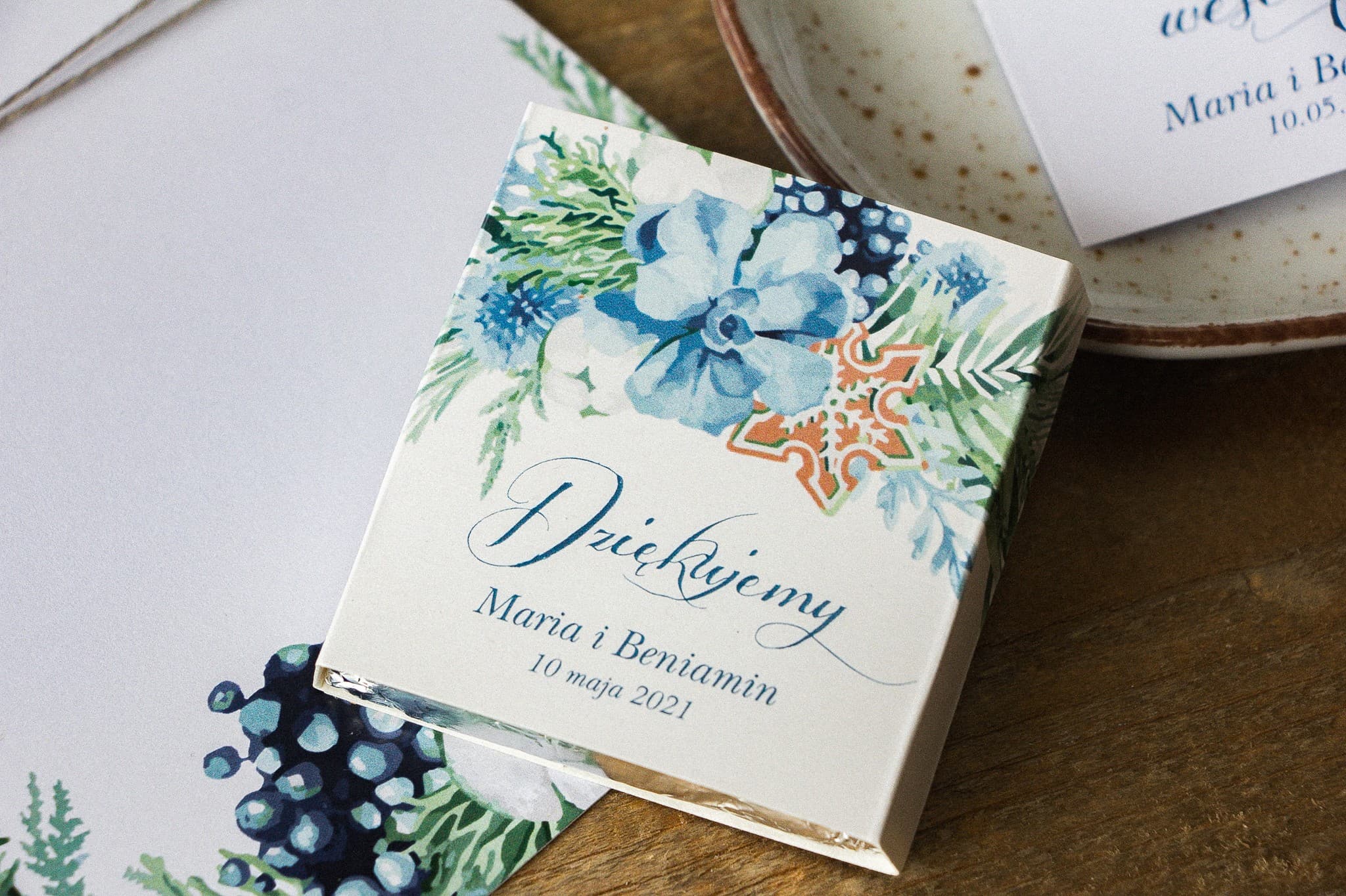 Wedding Chocolates with Cotton and Branches | Wedding Favours | Indygo No. 8