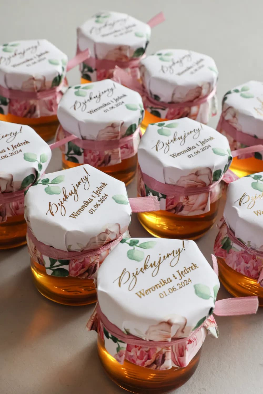 Avril No. 3 Gilded Wedding Favours – Natural Honey with Peony and Rose - 2