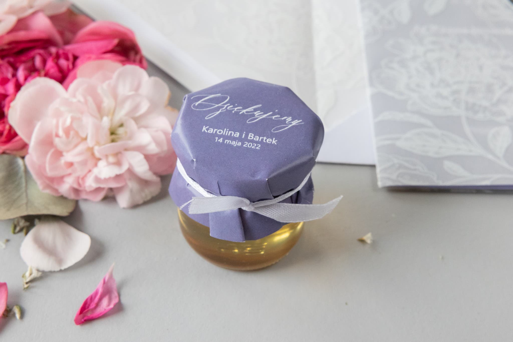 Polish Honey Jar Nefryt No. 3 – Natural Gift with Lavender Motif