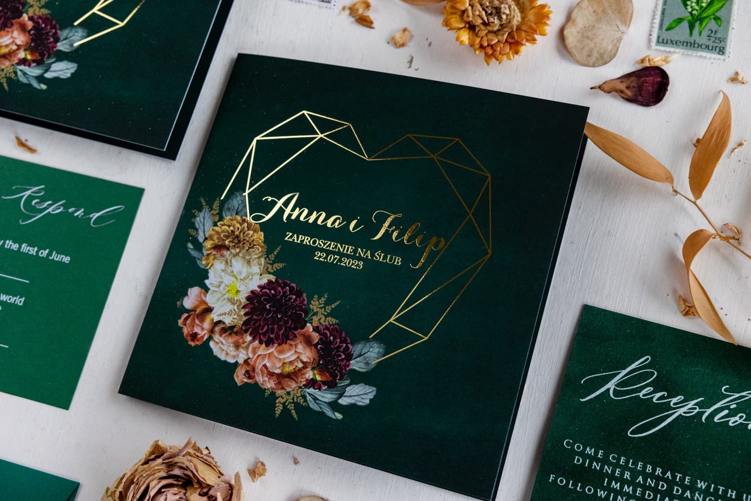 Navy Blue Elegant Wedding Invitation Sample | Premium Quality Check | Sapphire No. 12