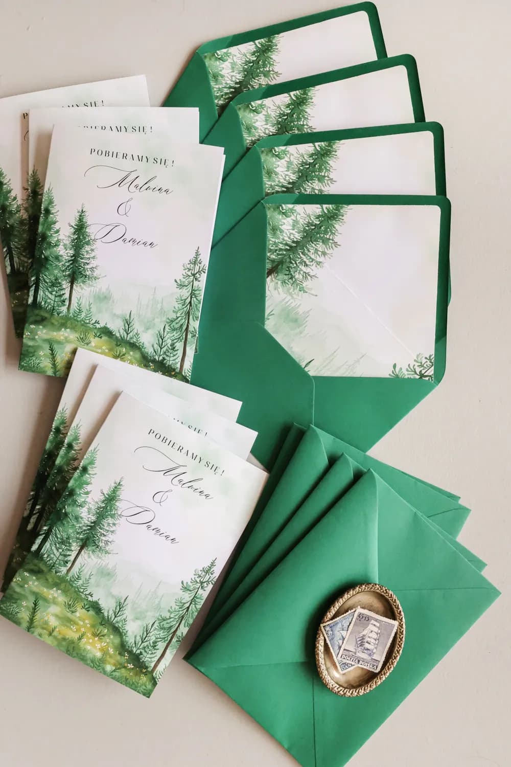 Impresja No. 8 Woodland Wedding Invitations – Misty Forest - 3