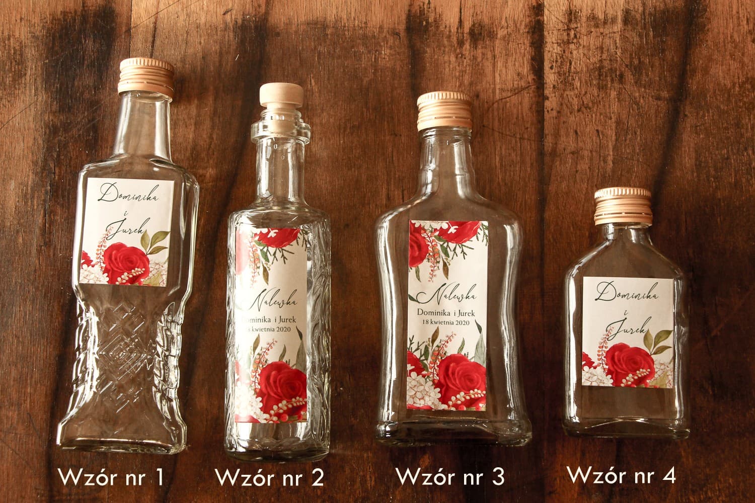 Personalized Wedding Liqueur Bottles with Roses | Wedding Favours | Delize No. 2 - 2