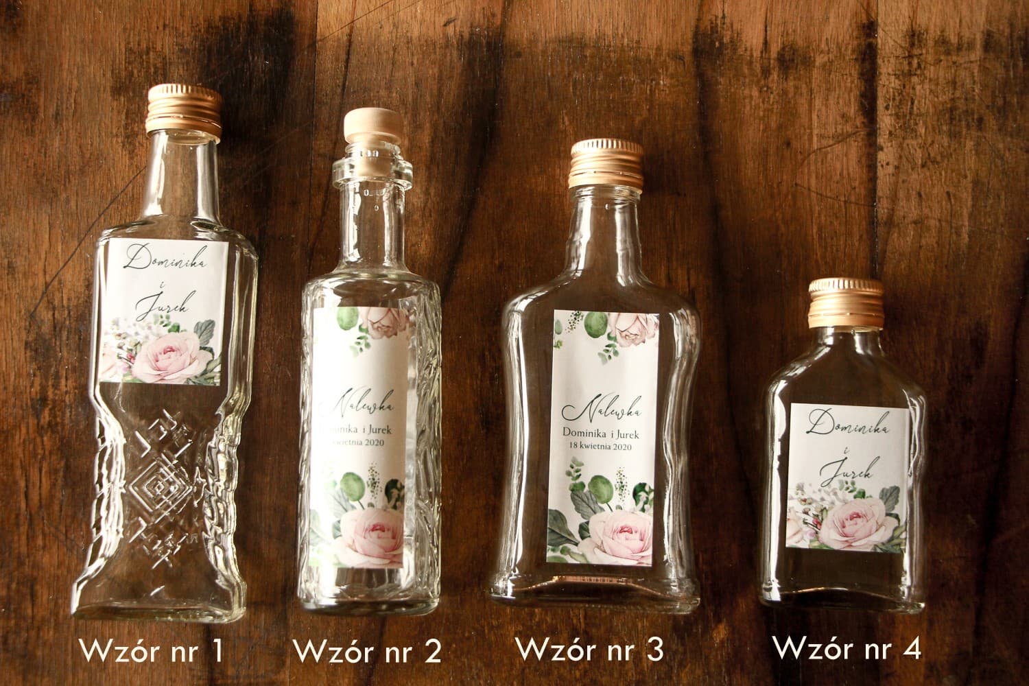Wedding Liqueur Bottles with Rose & Eucalyptus Labels | Wedding Favours | Delize No. 4 - 2
