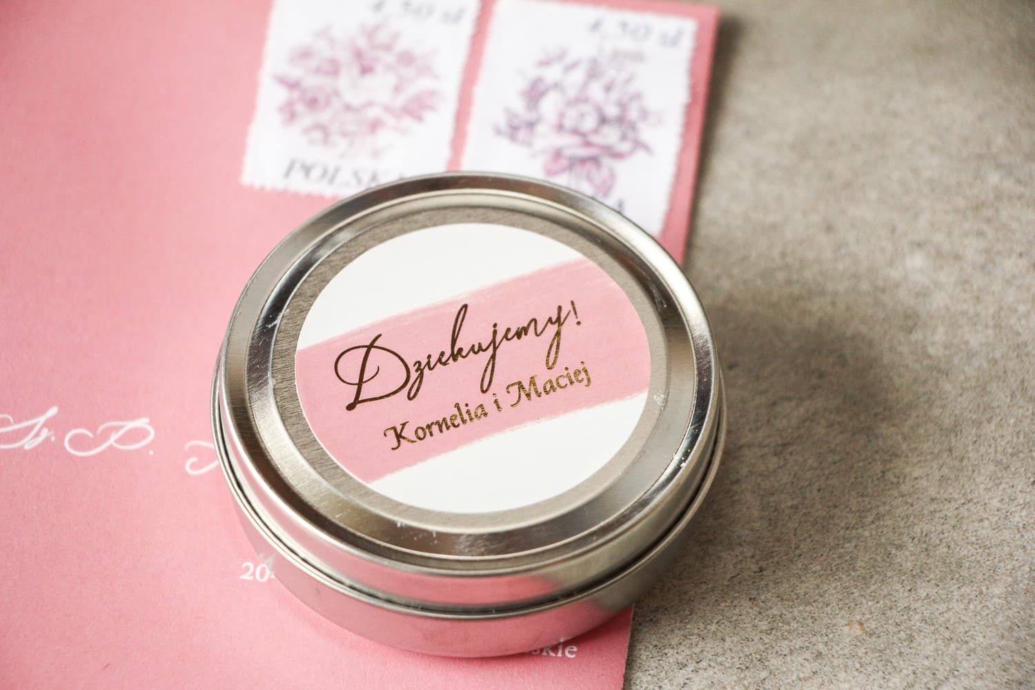 Verte No. 2 Soy Candle – Wedding Favour with Pink Graphics