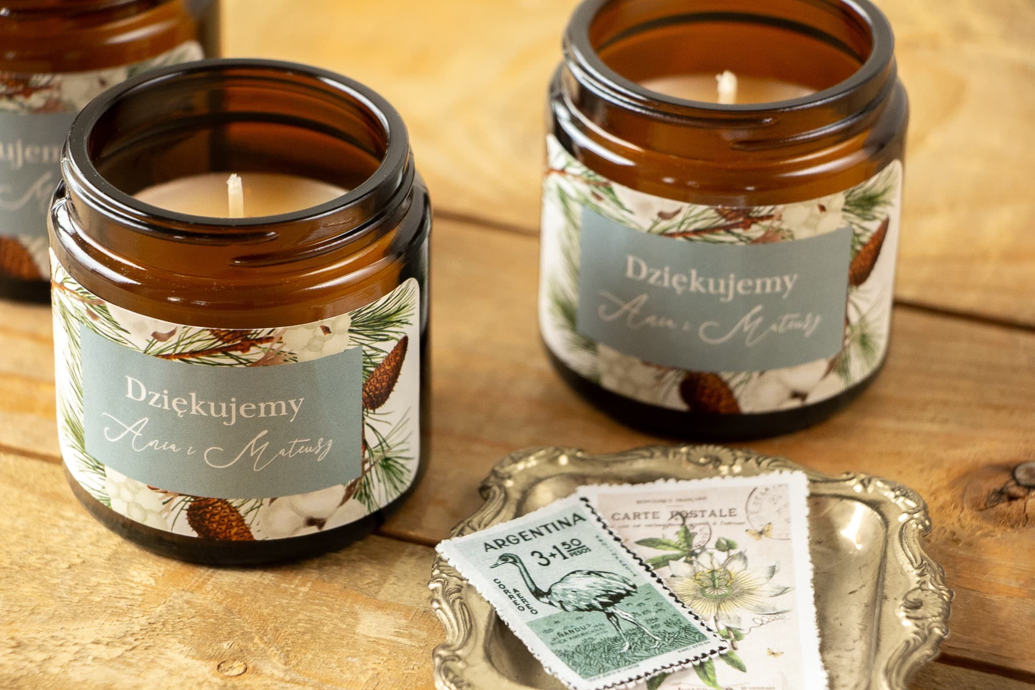 Korani No. 8 Soy Candle – Amber Glass Wedding Favour - 2