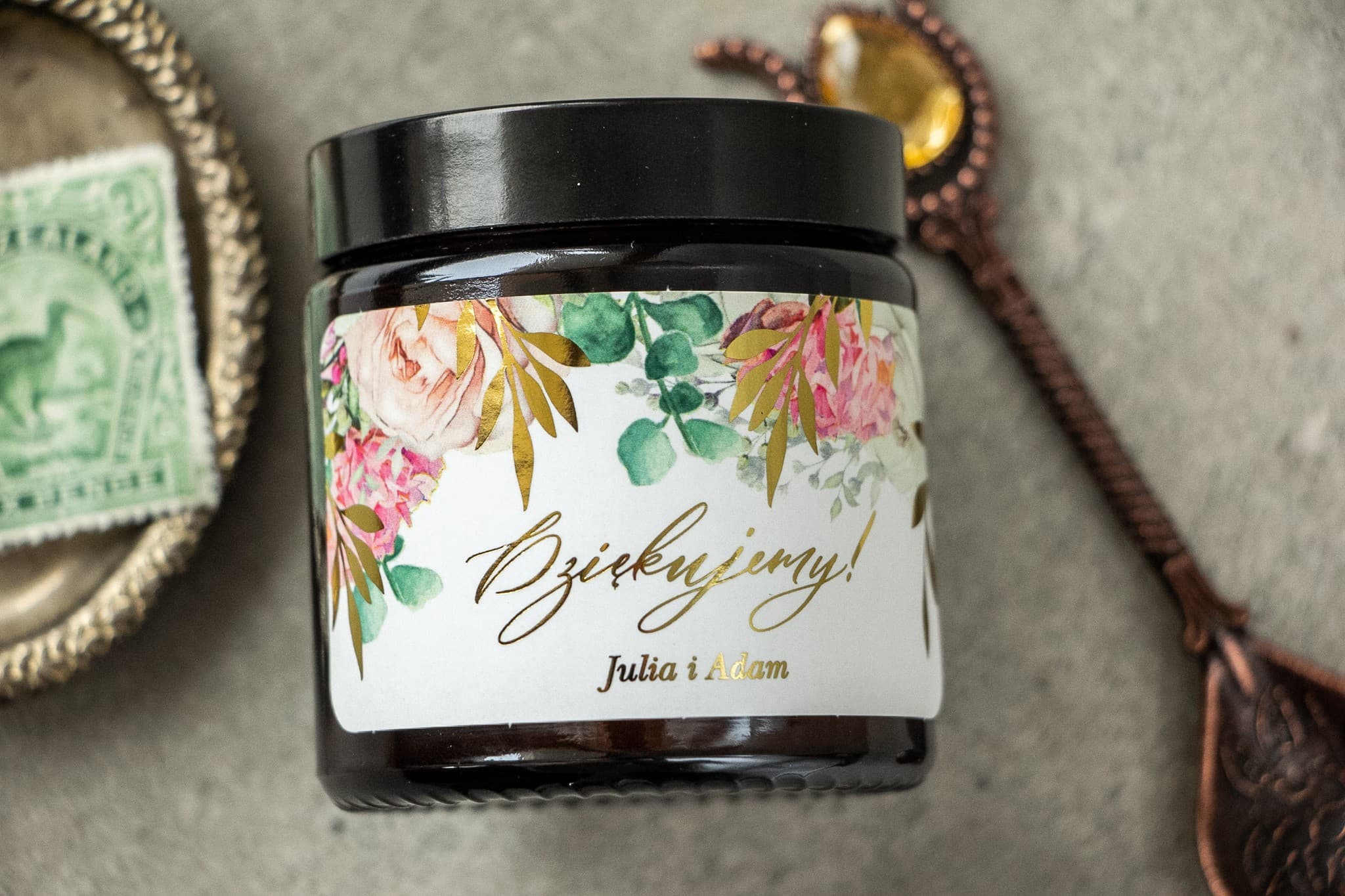 Rubin No. 9 Soy Candle – Gold Foiled Wedding Favour - 2