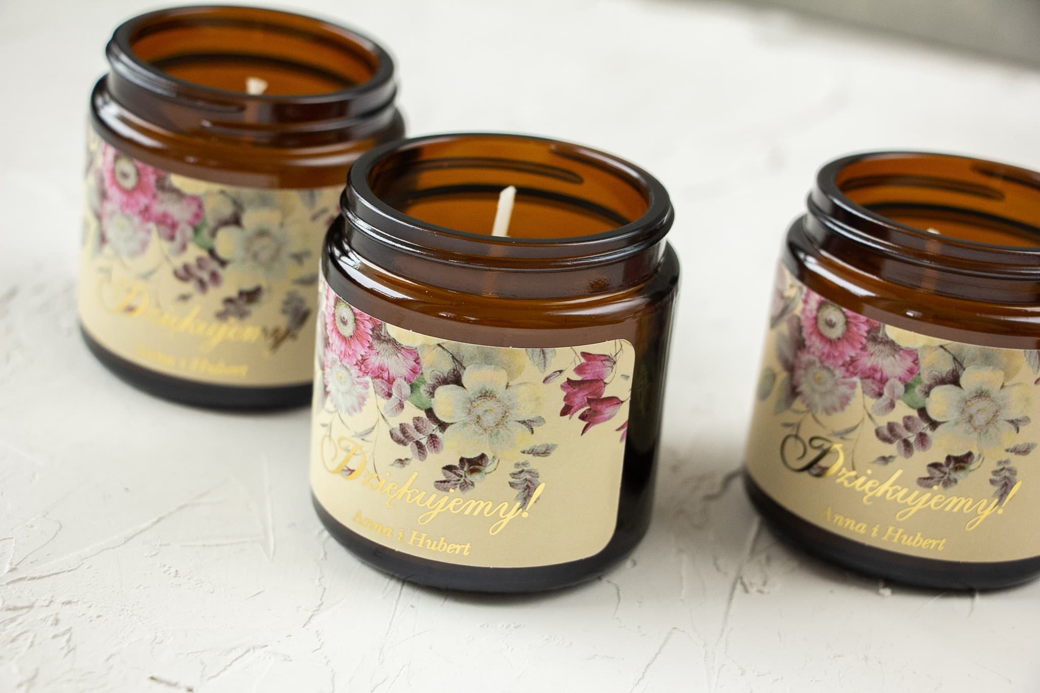 Szafirowe No. 1 Soy Candle – Gilded Vintage Bouquet Wedding Favour