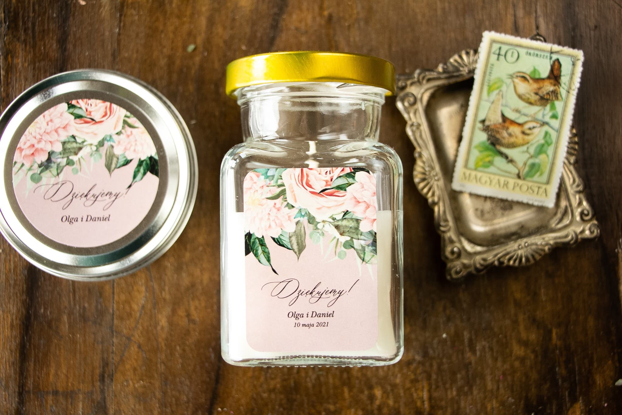 Topaz No. 4 Soy Candle – Pastel Peonies Boho Wedding Favours