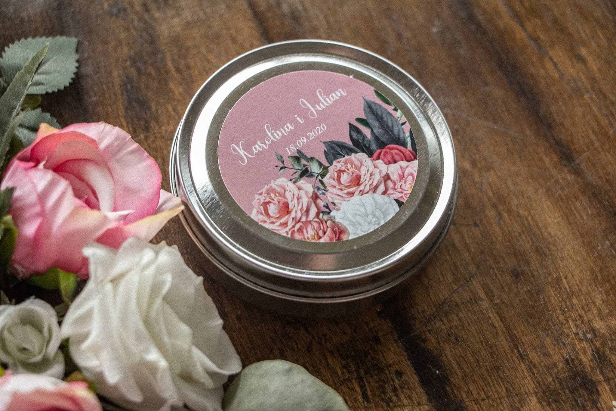 Ethereal No. 3 Soy Tin Candle – Peonies Wedding Favours