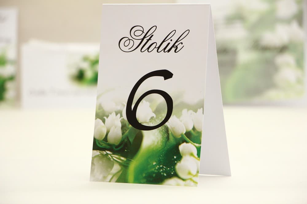 Elegant Lily of the Valley Wedding Table Numbers | Spring Table Stationery | Elegant No. 3
