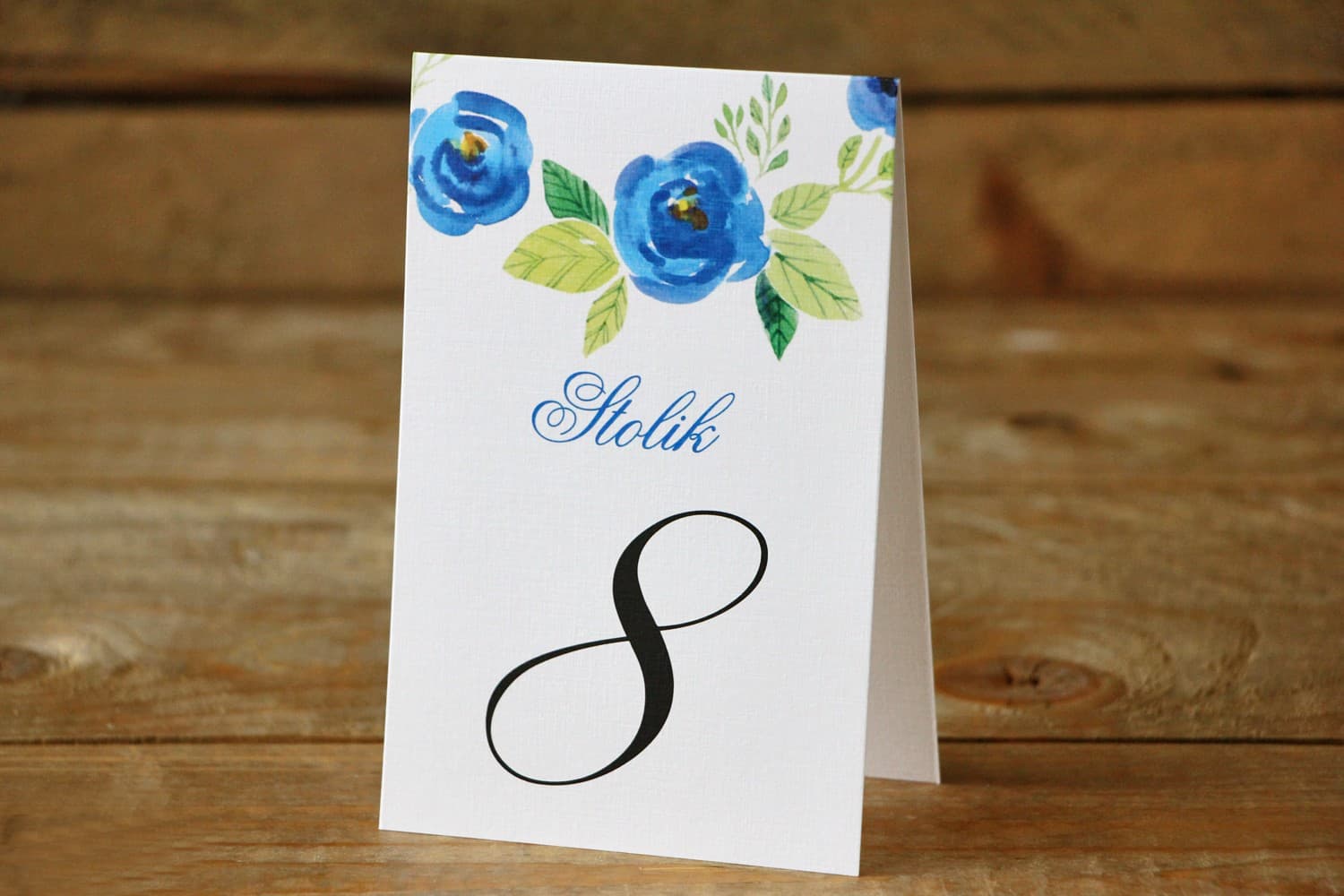 Cornflower Watercolor Wedding Table Numbers | Standing Floral Table Numbers | Painted Flowers No. 23