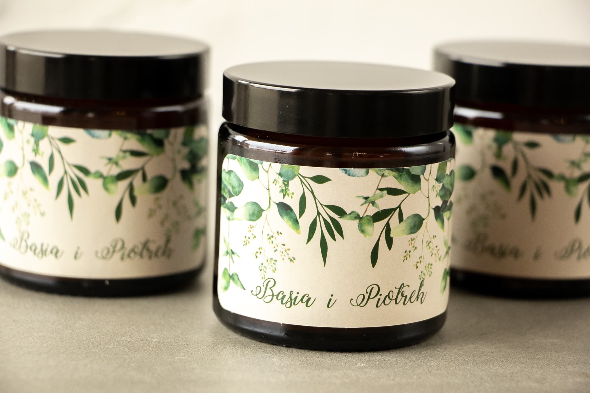 Sojakerze Korani Nr. 3 – Eukalyptus-Motiv Gastgeschenk - 2