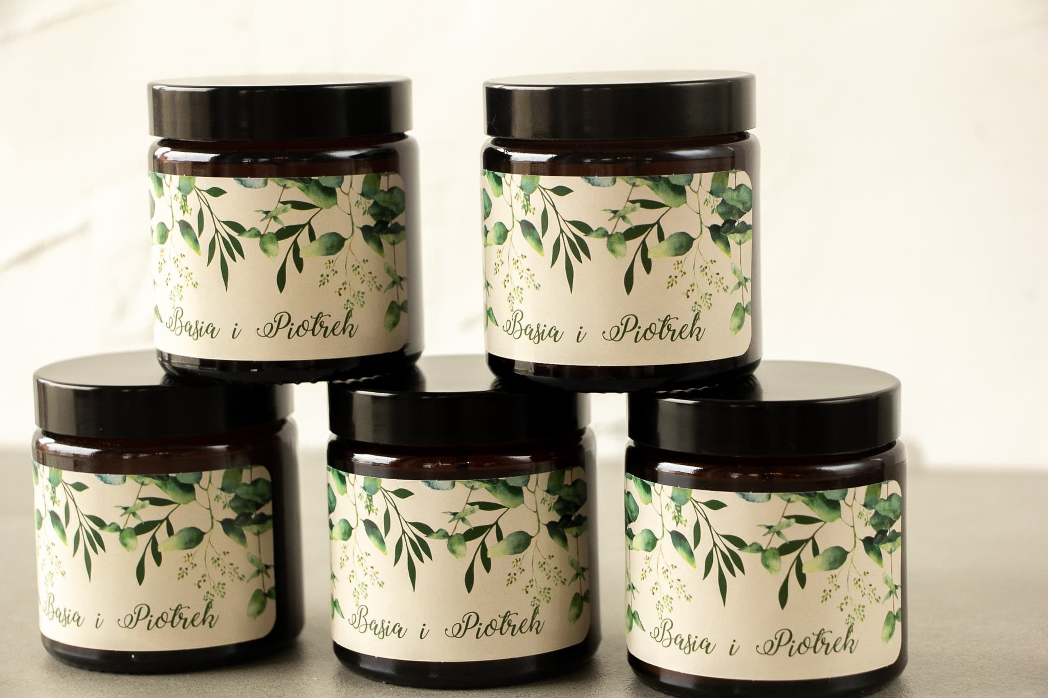 Sojakerze Korani Nr. 3 – Eukalyptus-Motiv Gastgeschenk - 3