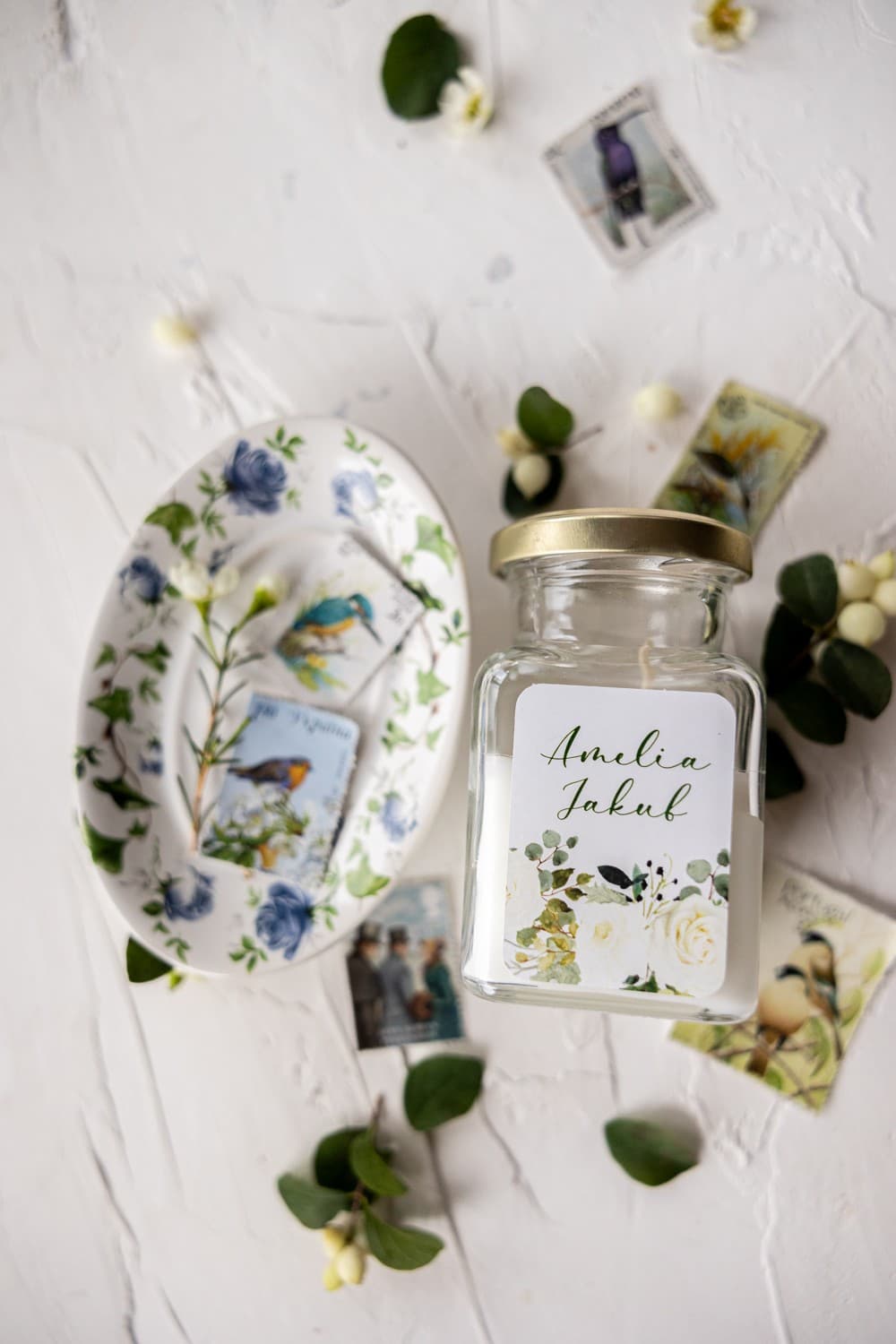 Sojakerze Korani Nr. 12 – Blumig mit Rose & Gastgeschenk - 3