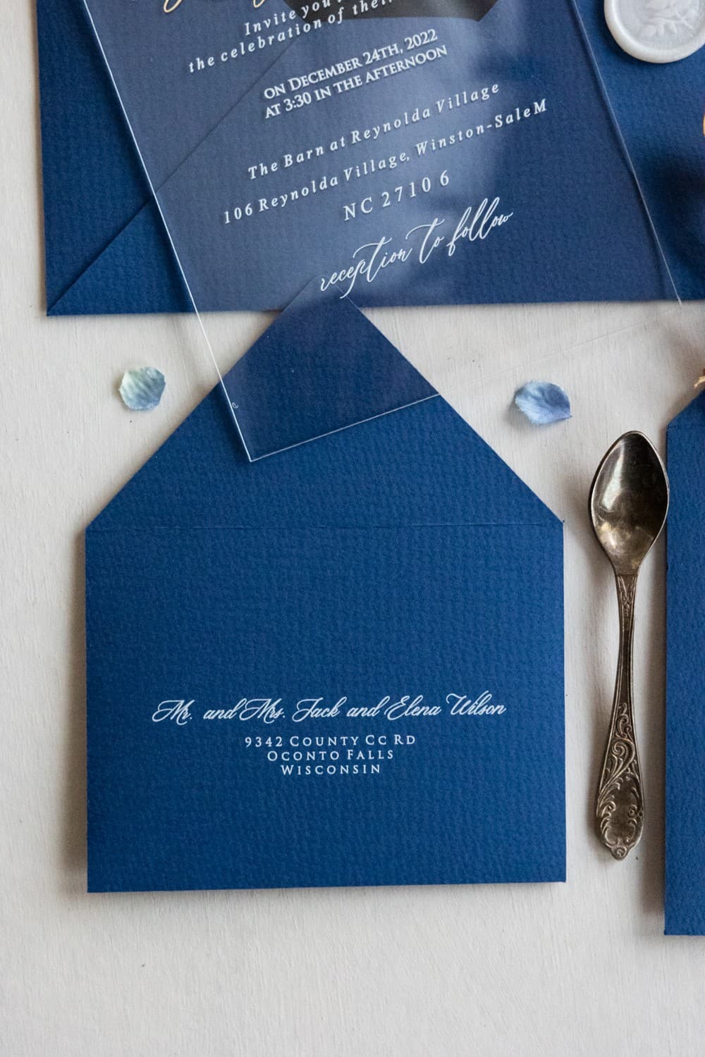 Zaproszenia Na Wesele Welurowe nr 2 – Styl Minimalistyczny na Pleksi - 2