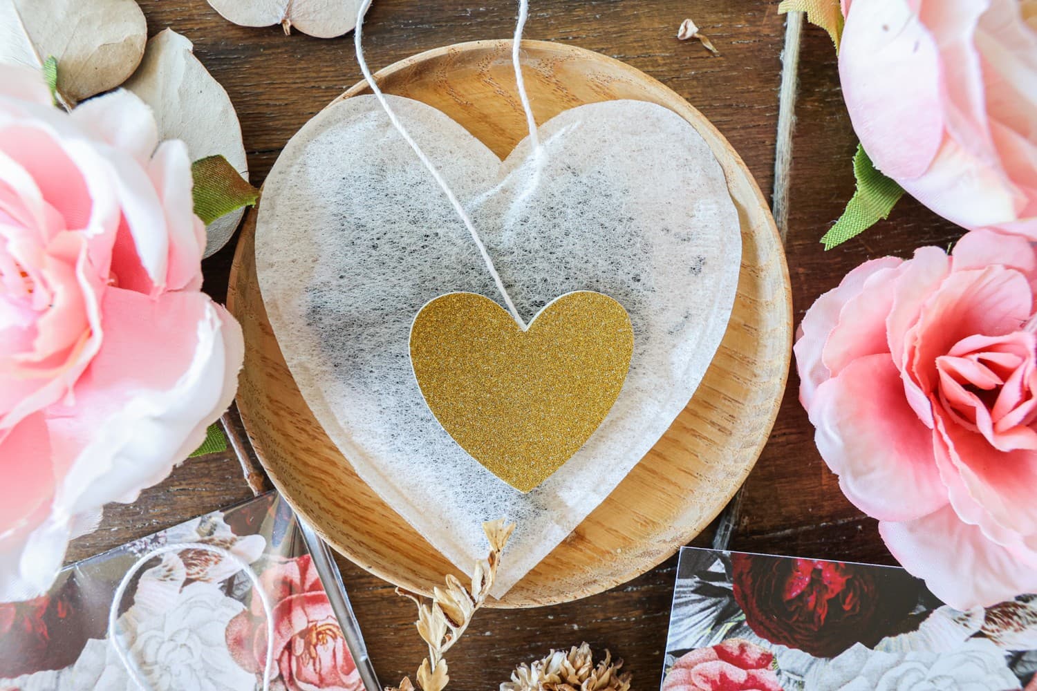 Herz-Tee mit Pfingstrosen, Personalisierte Dankesgeschenke | Gastgeschenke Hochzeit | Eteryczne Nr. 3 - 2