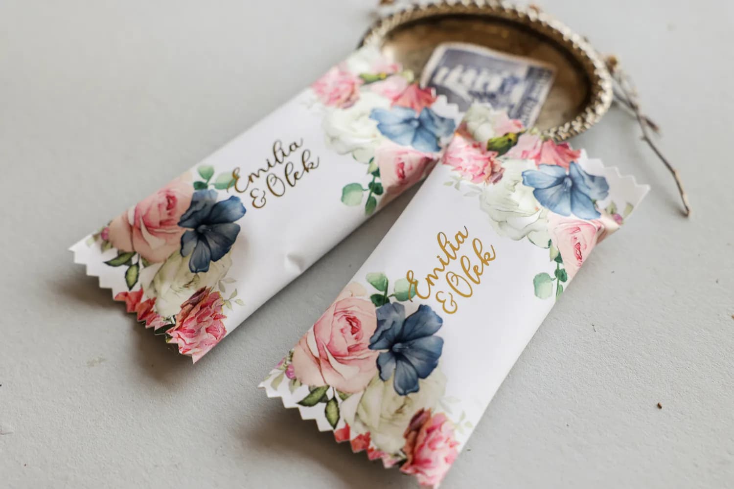 Gastgeschenke – veredelte Schokoladen mit Aquarellblüten Rubin 14 - 2