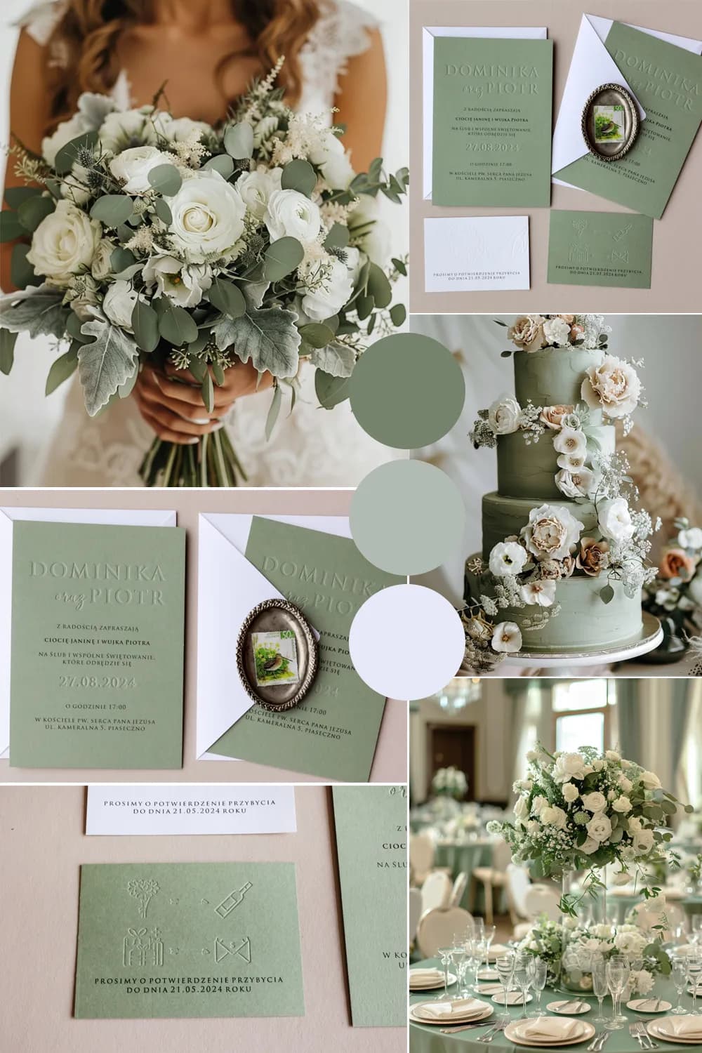 Zaproszenia Ślubne Karmen nr 1 – Letterpress i Butelkowa Zieleń - 2