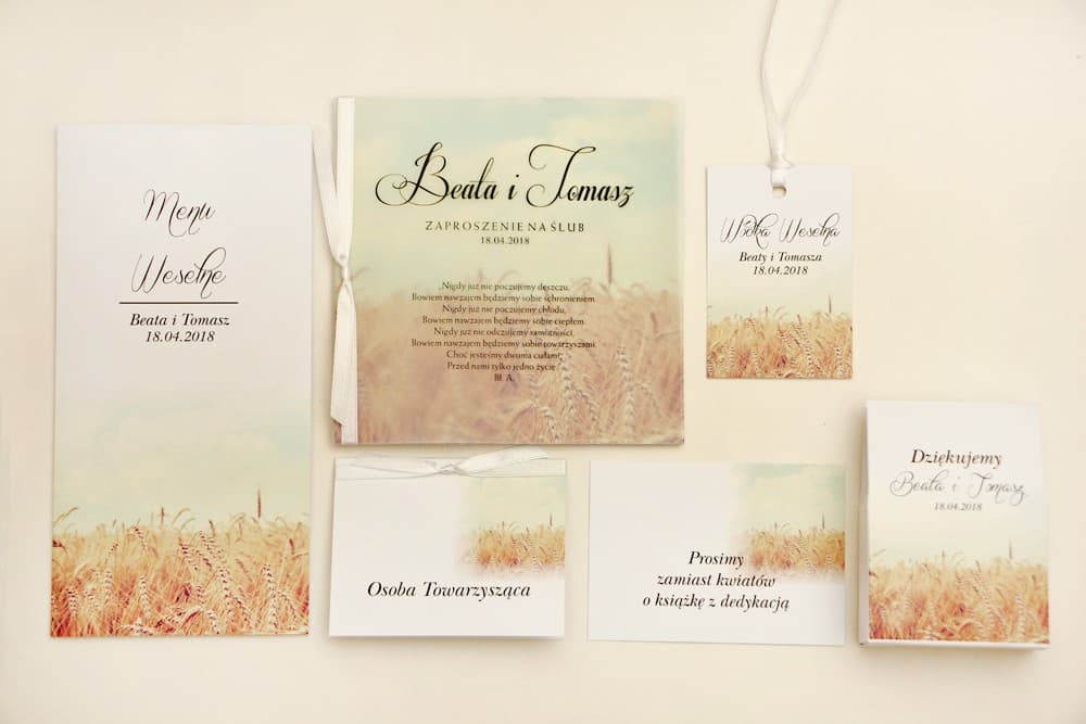 Boho Hochzeitseinladungen mit Transparentpapier und Weizenähren – Elegant Nr. 25 - 3