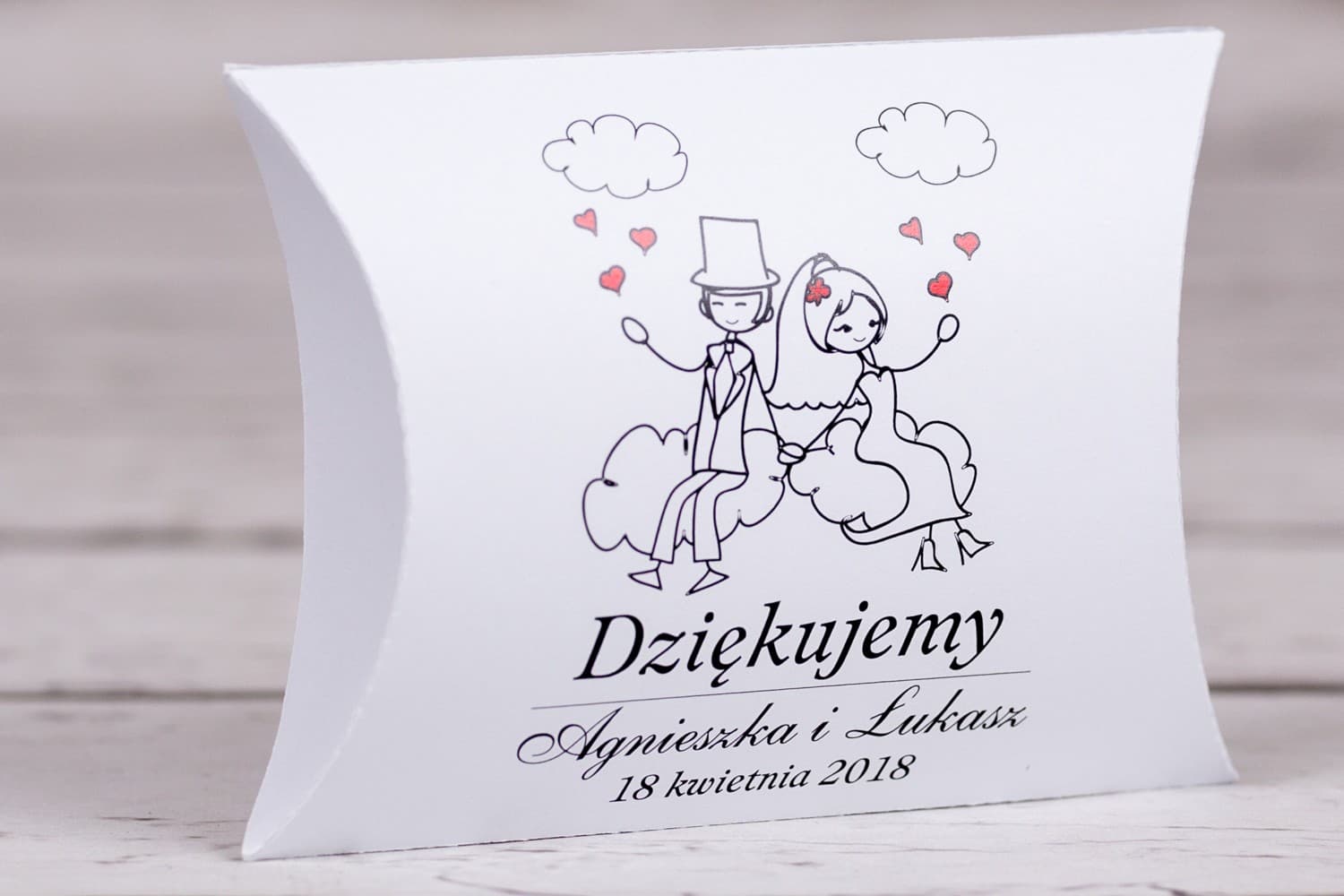 Pudełeczka Poduszeczki dla Gości Weselnych | Upominki ze Słodyczami, Personalizowane | Bueno nr 3