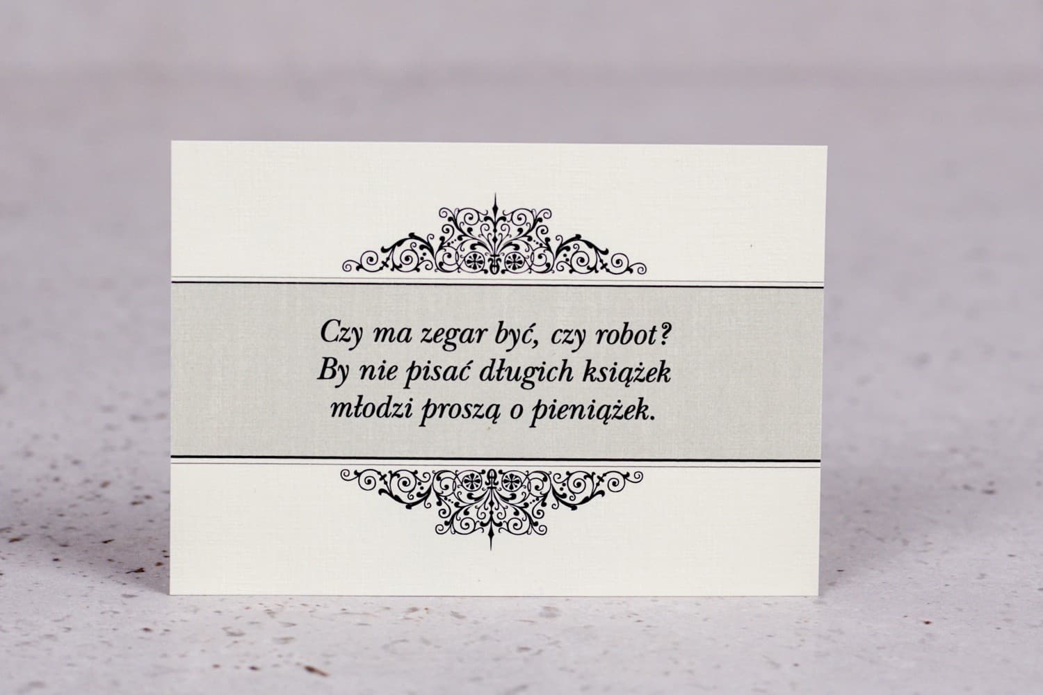 Eleganckie Bileciki Ślubne Ecru na Papierze Lnianym | Bileciki do Podziękowań, Zawieszki | Arte nr 4