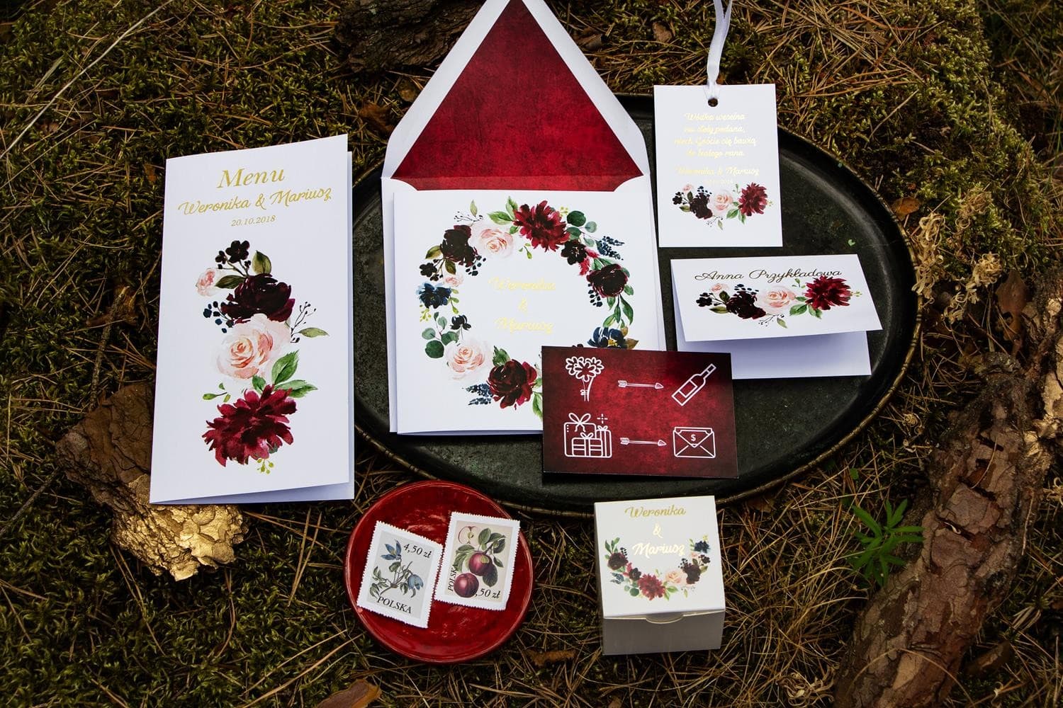 Vergoldete Gastgeschenk-Boxen mit Pfingstrosen | Gastgeschenke Hochzeit | Orini Nr. 1 - 3