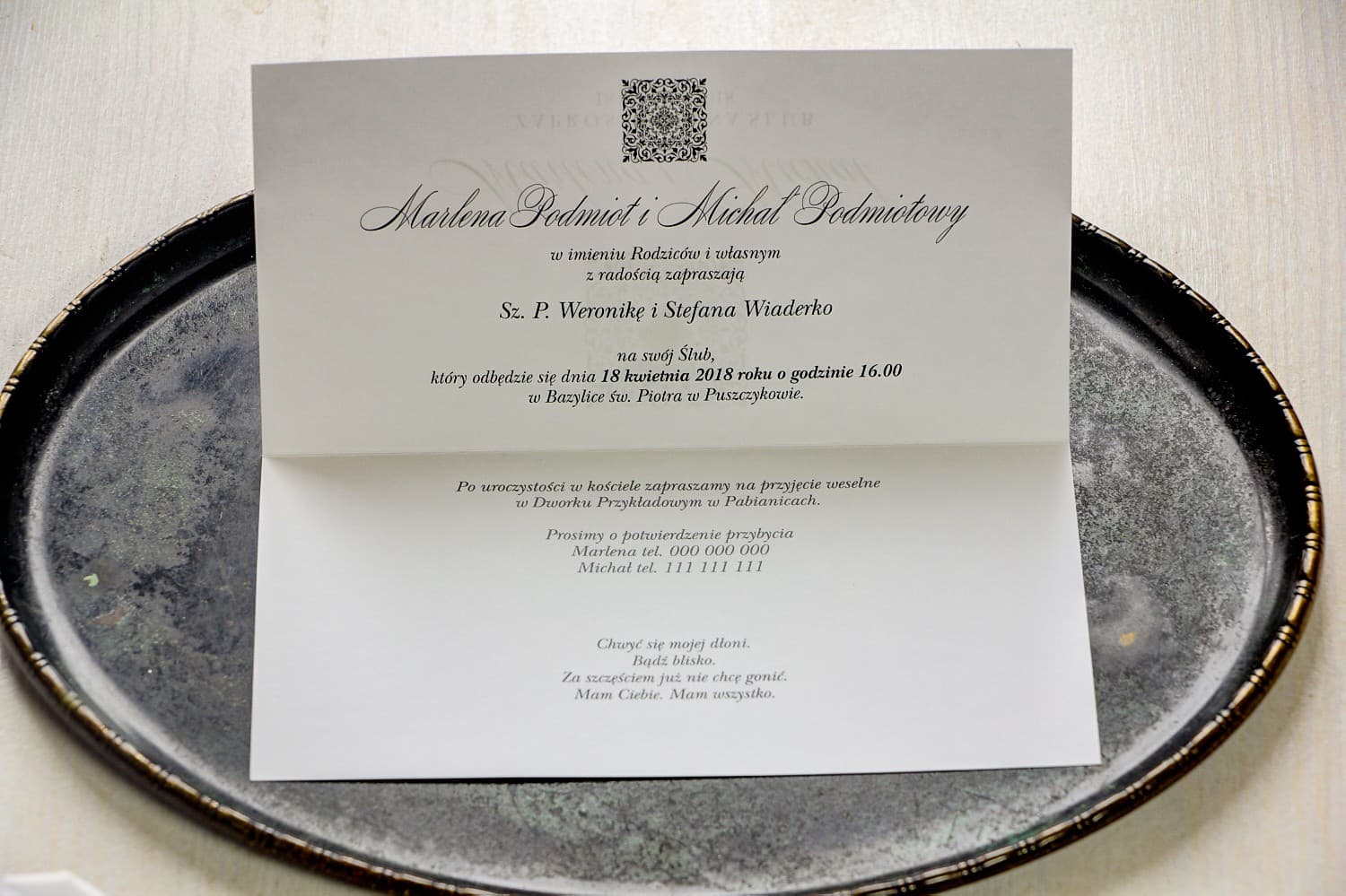 Hochzeitseinladung Brenet Nr. 3 – Minimalismus und Silber-Zirkonia - 2