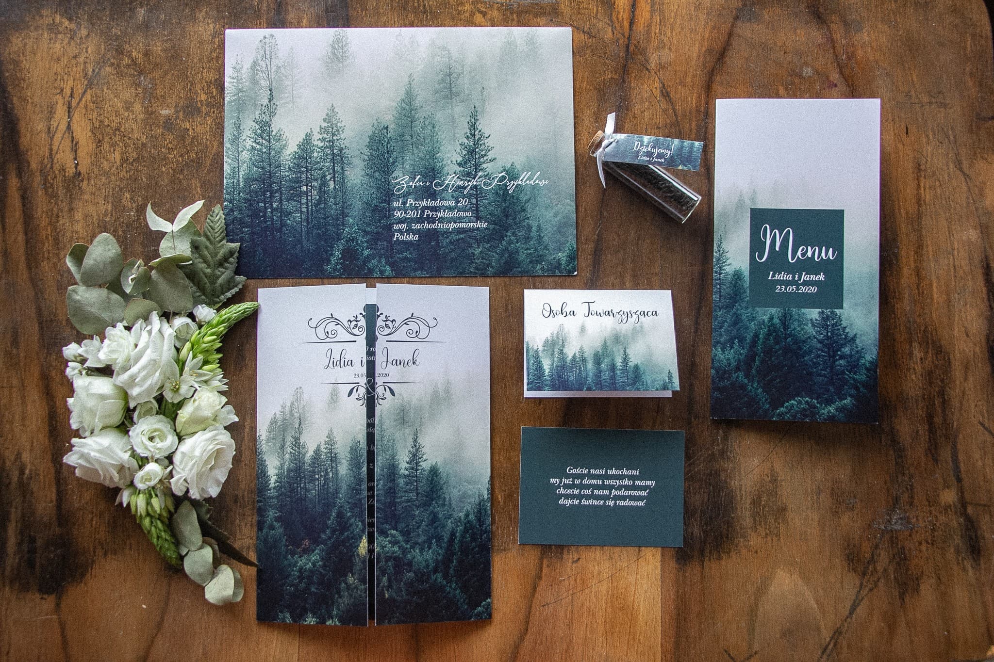 Hochzeitseinladungen Eteryczne Nr. 6 – Waldmotiv und Boho - 3