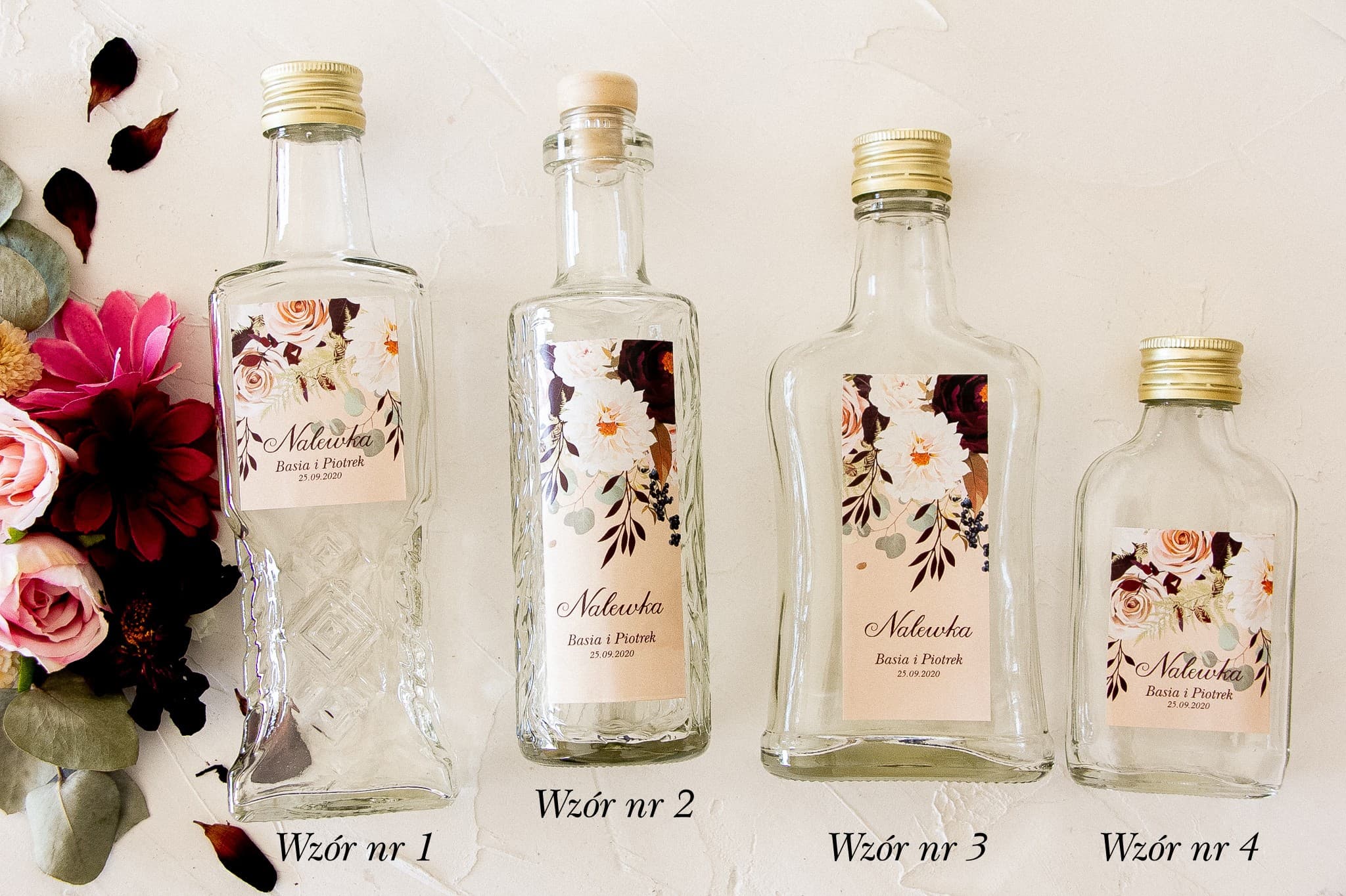 Personalisierte Likörflaschen 100ml 200ml | Gastgeschenke Hochzeit | Kollektion Korani Nr. 2 - 2