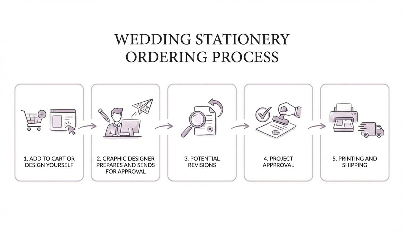 Wedding stationery ordering process