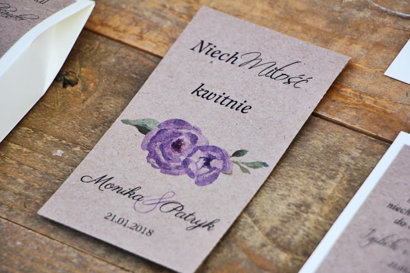 Niech miłość kwitnie, czyli torebeczki z nasionami dla Gości