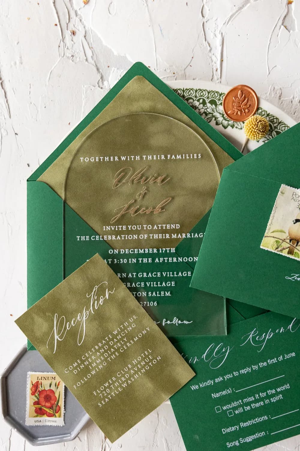 Wedding Invitation PR20 – Gilded Acrylic Arch