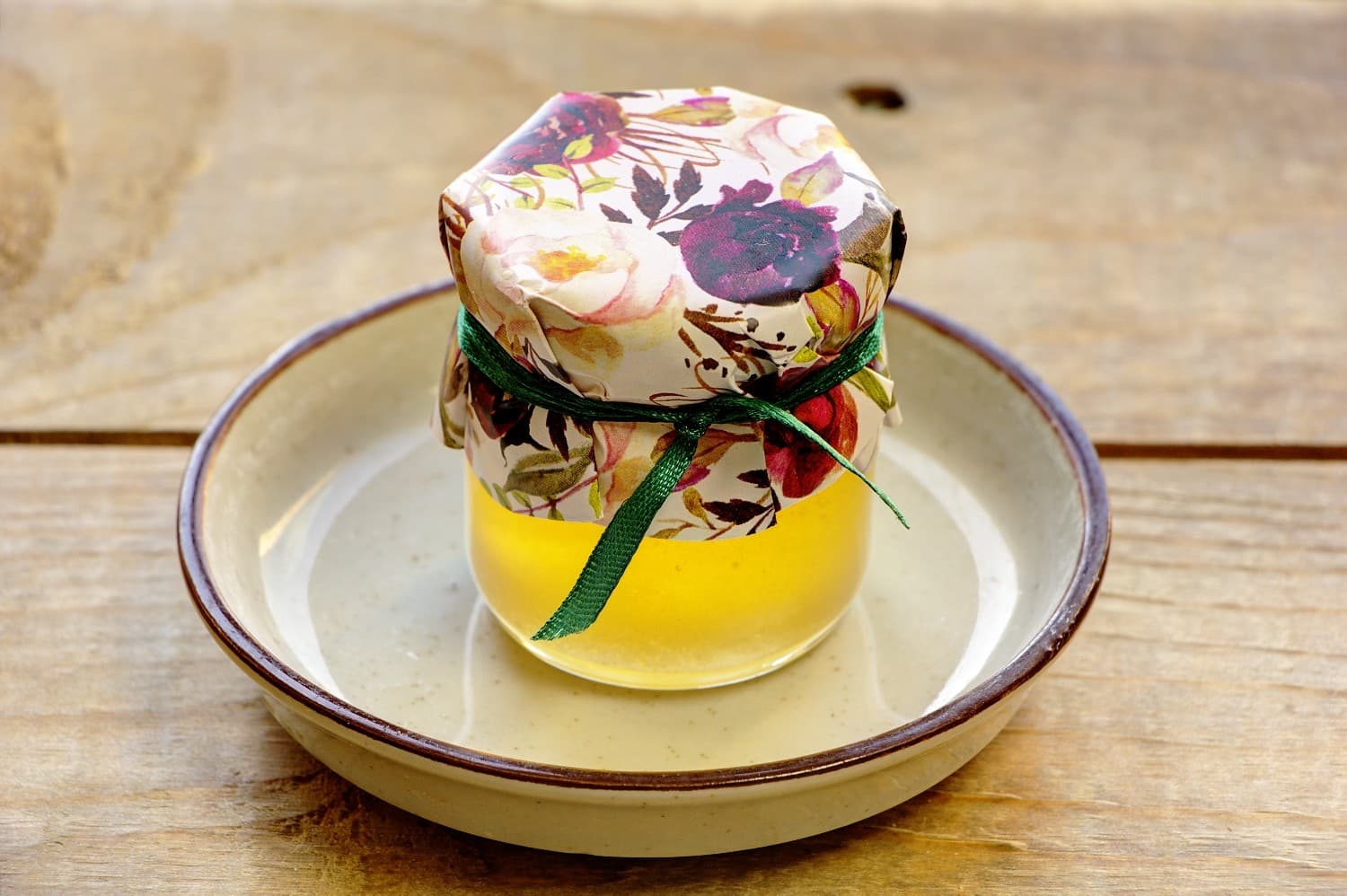 Miele Polacco in Barattolino Fiori Dipinti n. 29 – Dolce Bomboniera con Peonia Borgogna