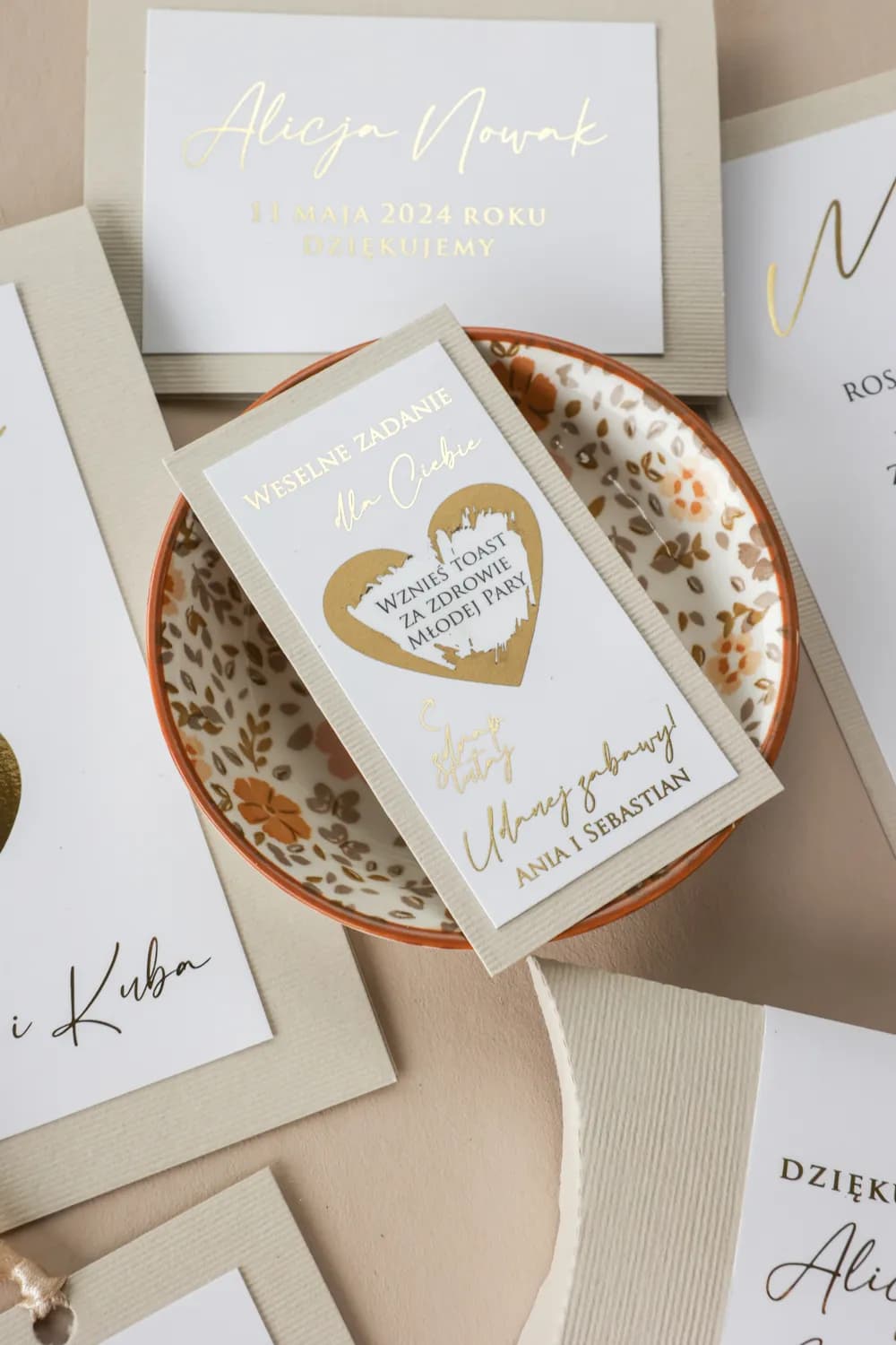 Avril No. 10 Wedding Scratch Cards with Tasks – Beige Wedding Favours