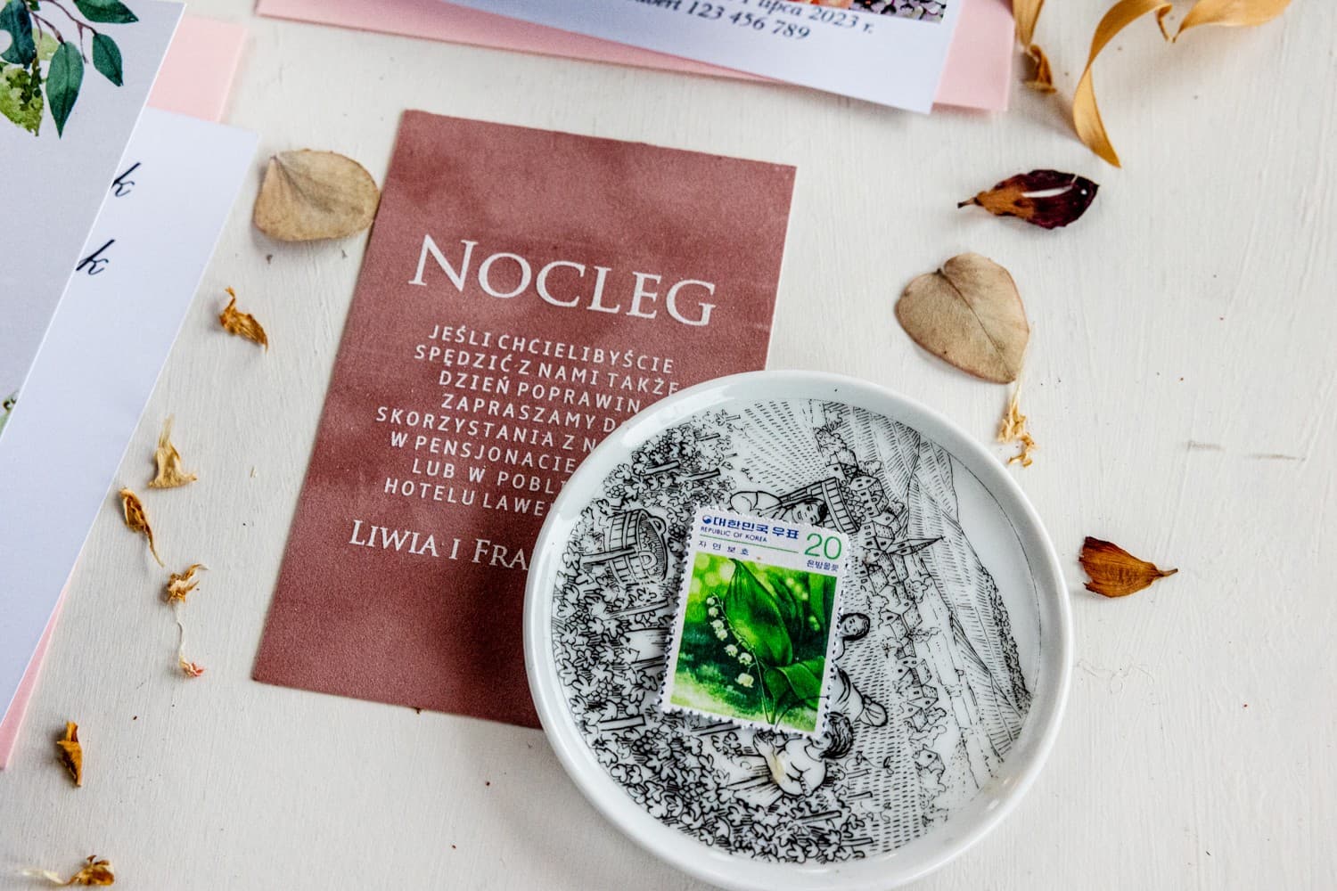 Welurowe Bileciki z Dowolnym Nadrukiem | Podziękowania dla Gości, Zawieszki na Alkohol | Szafirowe nr 11