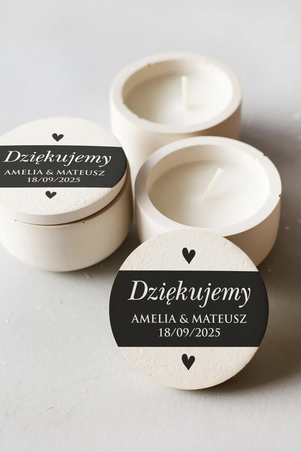 Kraft No. 8 Black Soy Candle – Hearts and Wedding Favours