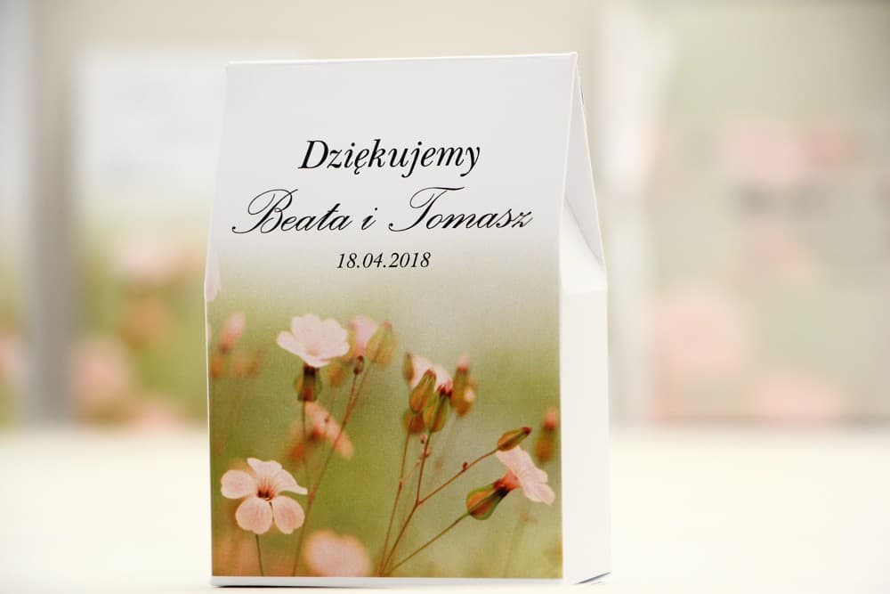 Petite boîte à douceurs motif fleurs des champs | Cadeaux invités mariage | Elegant n° 29