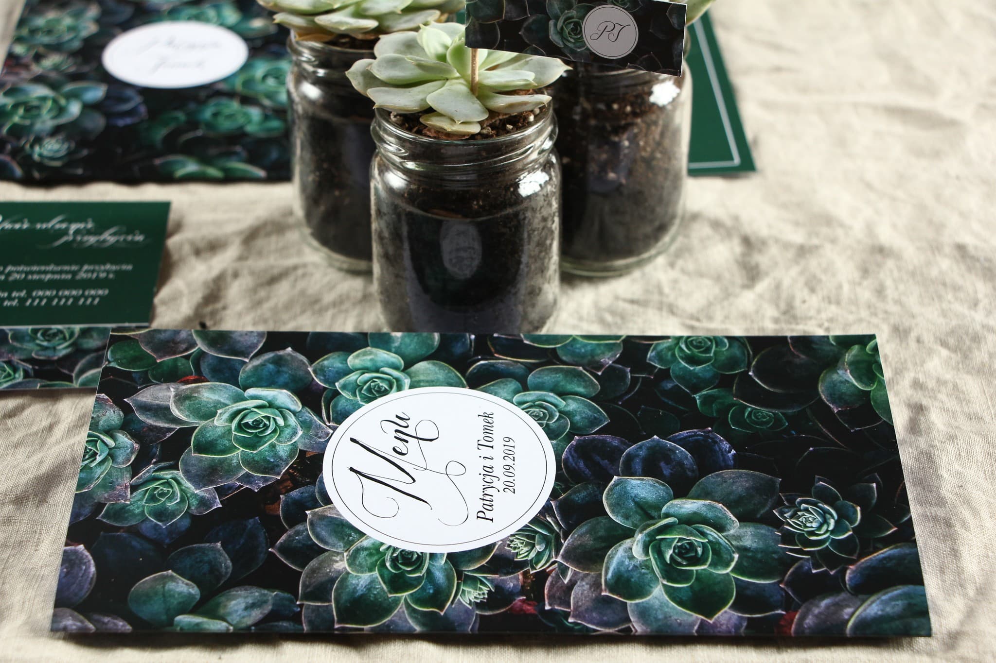 Folded Eucalyptus Wedding Menu | Botanical Style Table Menu Card | Botanik No. 3