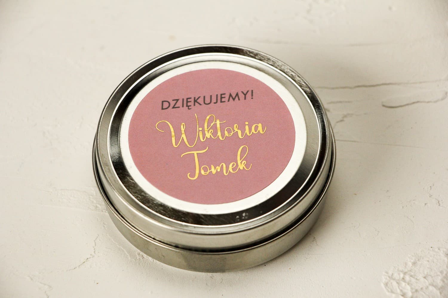 Bougie Soja Emerald n° 2 – Cadeau Invité Doré en Rose Poudré