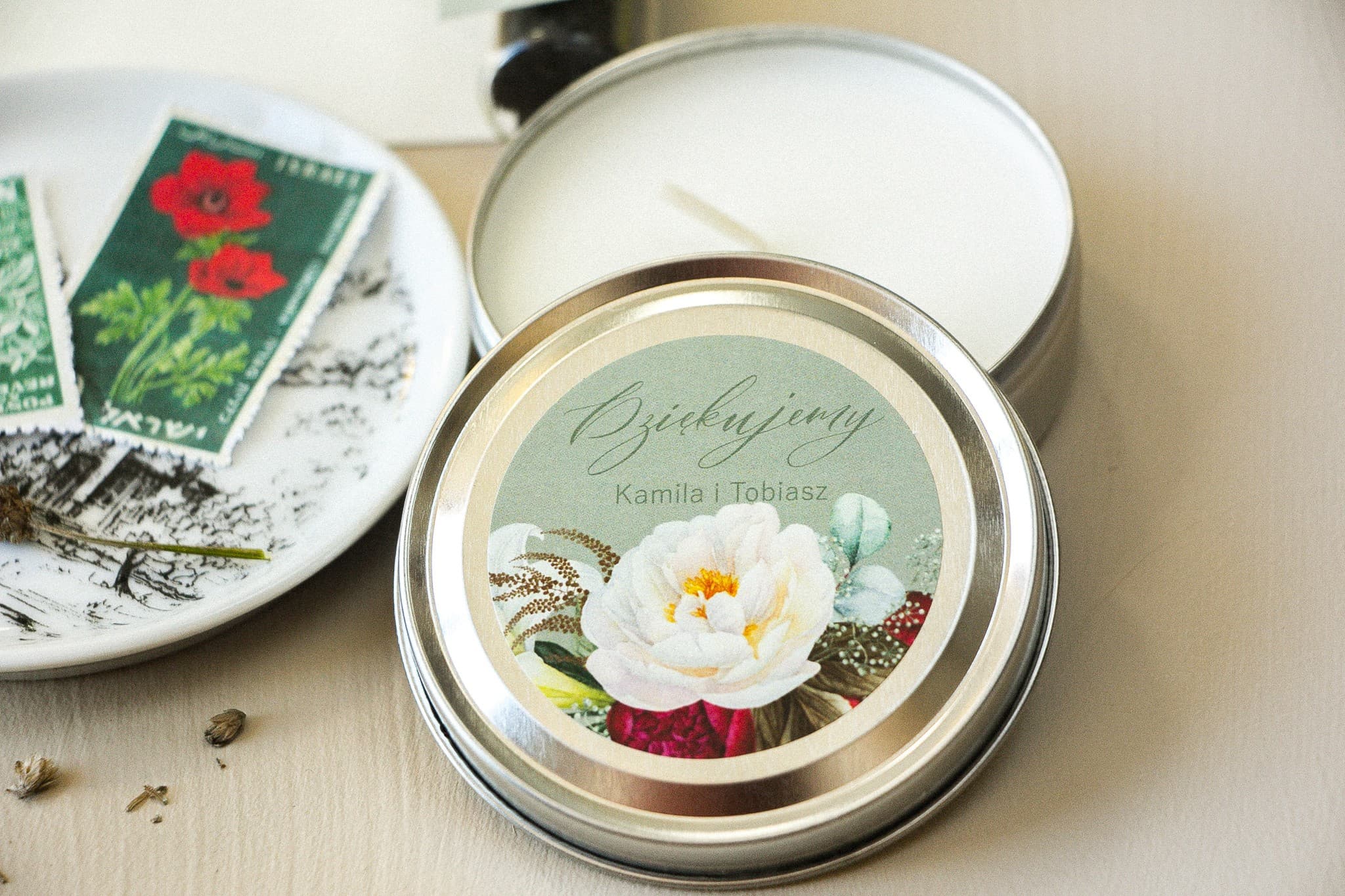 Bougie Parfumée Opal n° 9 – Pivoines Boho et Remerciements Invités