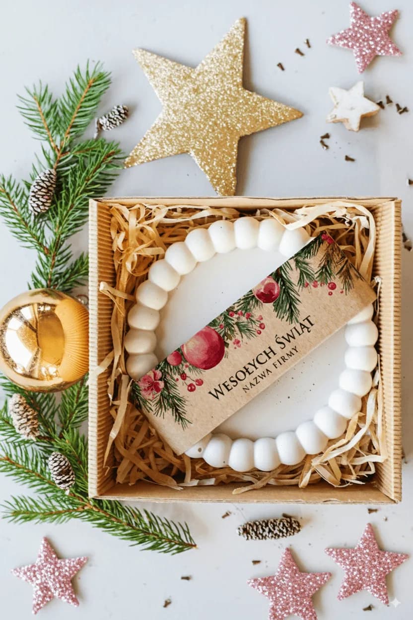 Business Christmas Box with Handmade Tray & Personalized Sleeve | Corporate Holiday Gifts | Box No. 26