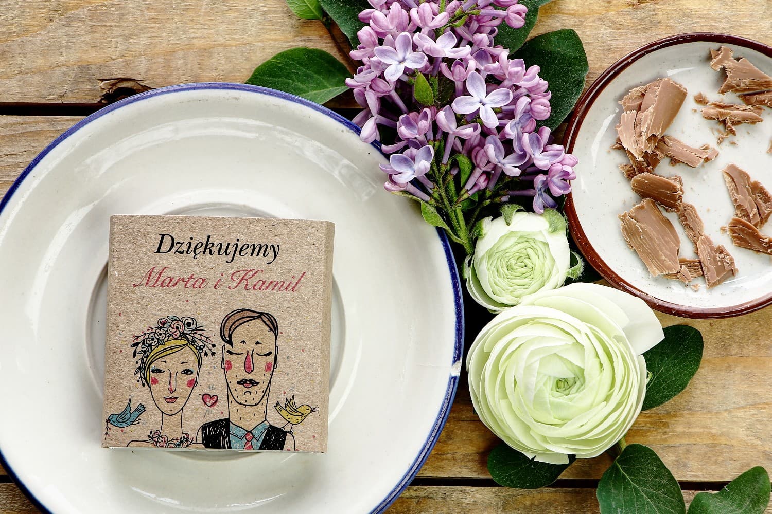 Chocolat de mariage humoristique Presto Cadeau pour invités de mariage sous forme de chocolat au lait, emballage avec dessin humoristique des Mariés